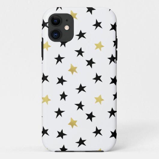Étoiles joueuses - Coque Black&Gold iPhone 5/5S (Dos)