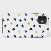 Étoiles joueuses - Coque Black&Gold iPhone 5/5S (Dos (Horizontal))