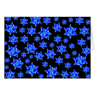 Étoiles juives peintes bleues