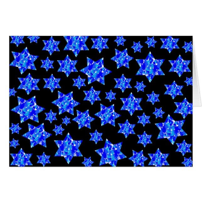 Étoiles juives peintes bleues (Devant horizontal)