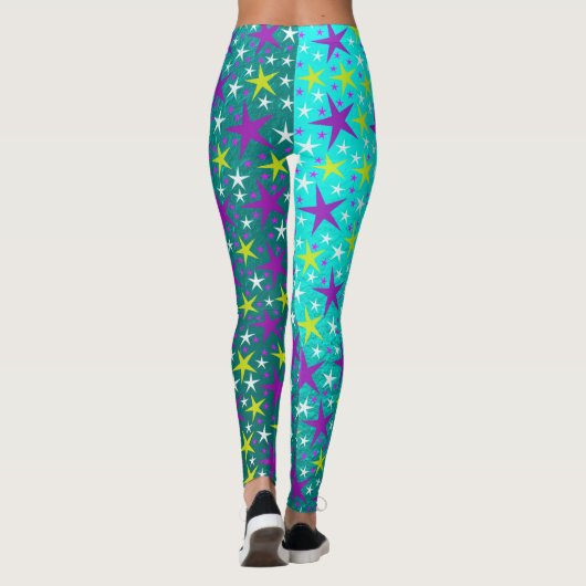 étoiles Leggings rétro modernes élégants (Dos)