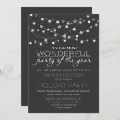 Étoiles + Lumières Fêtes d'entreprise Invitations (Devant / Derrière)