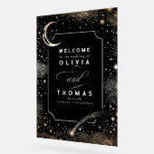 Étoiles Lune Celestial Black Mariage Affiche de bi (Angle)