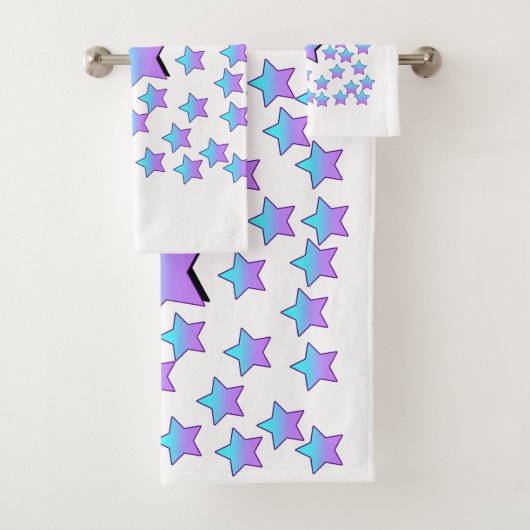 Étoiles Mélangées Violet + Bleu (En situation)