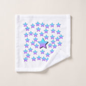 Étoiles Mélangées Violet + Bleu (Gant de toilette)