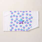 Étoiles Mélangées Violet + Bleu (Serviette à main)