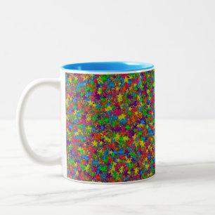 Étoiles métalliques colorées - Mug café