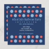 Étoiles mielleuses 4 juillet Invitations du parti (Devant / Derrière)