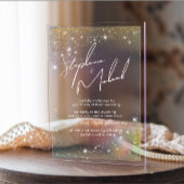 Étoiles Moderne Mariage Acrylique Invitation