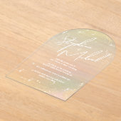 Étoiles Moderne Mariage Acrylique Invitation (Poser)