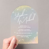 Étoiles Moderne Mariage Acrylique Invitation (In situ (ordinateur de poche))