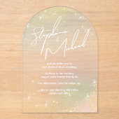 Étoiles Moderne Mariage Acrylique Invitation (Recto)