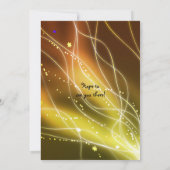 ÉTOILES NÉON ÉCLAIRANTES Invitation Bat Mitzvah OR (Dos)