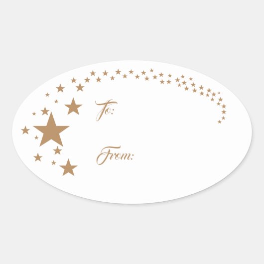 Étoiles Noël Gite étiquette cadeau Sticker (Devant)