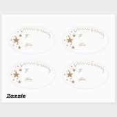 Étoiles Noël Gite étiquette cadeau Sticker (Feuille)