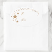 Étoiles Noël Gite étiquette cadeau Sticker (Sac)