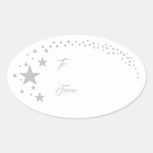Étoiles Noël Gite étiquette cadeau Sticker