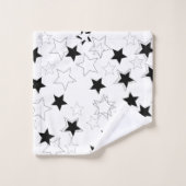 Étoiles Noires & Blancs Serviettes de bain (Gant de toilette)