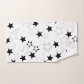 Étoiles Noires & Blancs Serviettes de bain (Serviette à main)
