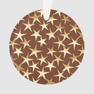 étoiles or sur chocolat brun