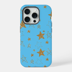 Étoiles Pailletées Aqua Or