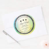 Etoiles Parties scintillant argent Étiquettes prod (Enveloppe)