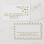 Étoiles Parties scintillant Or, bon de réduction (Devant / Derrière)