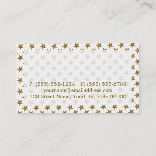 Étoiles Parties scintillant Or, bon de réduction (Dos)