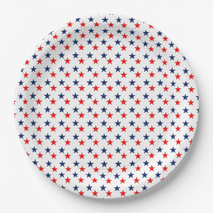 Étoiles Patriotiques Assiettes en Papier du 14 Jui