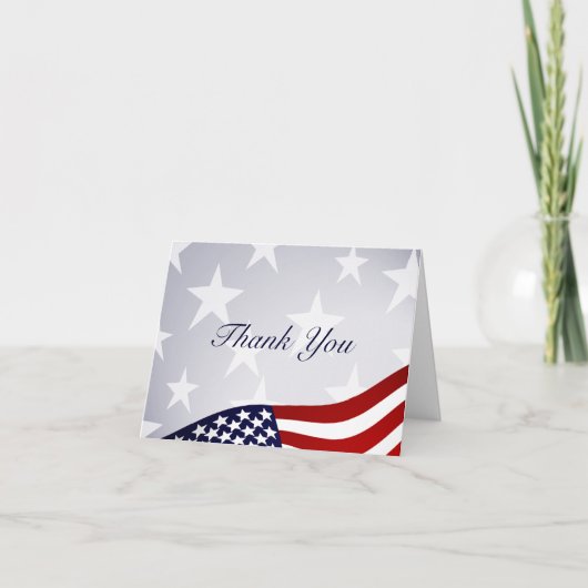 Étoiles patriotiques et rayures pliées Carte de re (Devant)