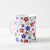Étoiles Patriotiques - Mug Café Blanc (Devant gauche)