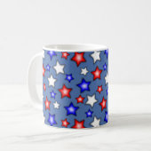 Étoiles Patriotiques - Mug Café Bleu (Devant gauche)