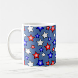 Étoiles Patriotiques - Mug Café Bleu
