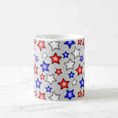 Étoiles Patriotiques - Mug Café Gris Clair (Centre)