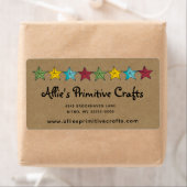 Étoiles primitives sur étiquette d'expédition Kraf (En situation)