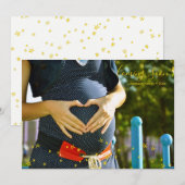 Étoiles Prochainement Baby Faire-part (Devant / Derrière)