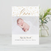 Étoiles rayées, Faire-part de naissance+Merci (Debout devant)