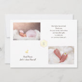 Étoiles rayées, Faire-part de naissance+Merci (Dos)