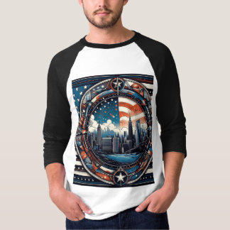 "Étoiles, Rayures et Style : T-shirt Tendance Insp