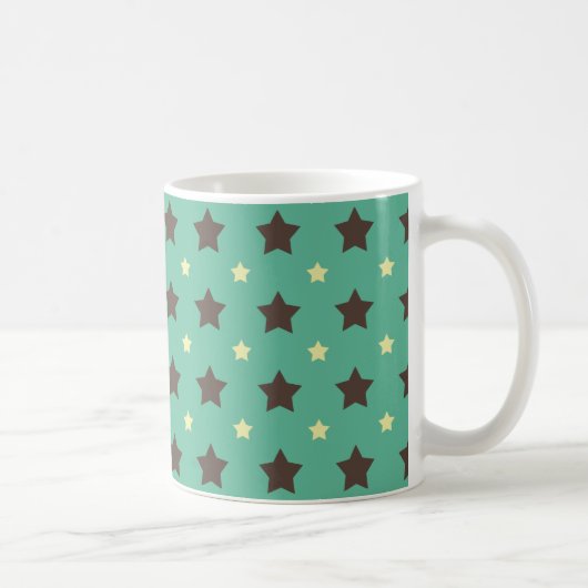 * Etoiles rétro de nuits turquoise* Mug (Droite)