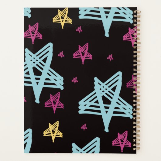 Étoiles rocheuses bleu rose noir (Dos)