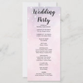 Étoiles rose et violet Programme de mariage célest (Dos)