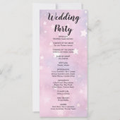 Étoiles rose et violet Programme de mariage célest (Dos)