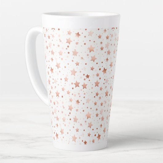 Étoiles Roses en or Delicy Grande Mug latte (Angle gauche)