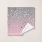 Étoiles roses et grises ombrées stylées chic moder (Gant de toilette)