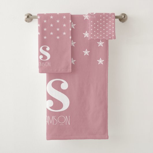 Étoiles roses Monogrammes (En situation)