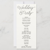 Étoiles roses Programme de mariage céleste blanc c (Dos)
