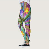 étoiles rouges jaunes leggings longs adolescent (Gauche)