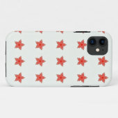 étoiles rouges sur coque blanc (Dos (Horizontal))