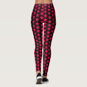 Étoiles Rouges sur Leggings Noirs (Dos)